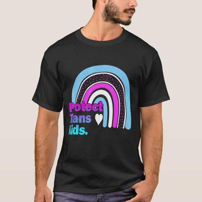 Protect Trans Kid Pride Lgbt Rainbow T-Shirt (Front)