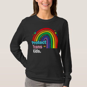 Protect Trans Kid Rainbow Transgender Ally Kids Lg T-Shirt