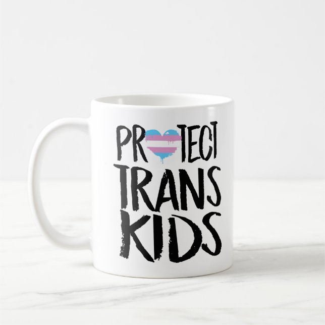 PROTECT TRANS KIDS COFFEE MUG (Left)