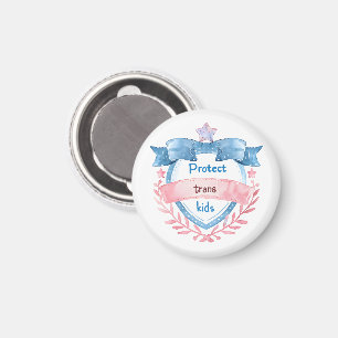 Protect Trans Kids Design, LGBTQ Ally Gift Magnet