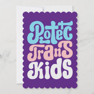 Protect Trans Kids Flat Greeting Card