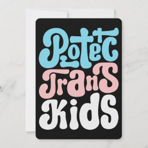 Protect Trans Kids Flat Greeting Card