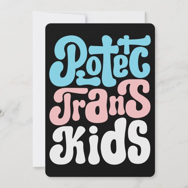 Protect Trans Kids Flat Greeting Card (Front)