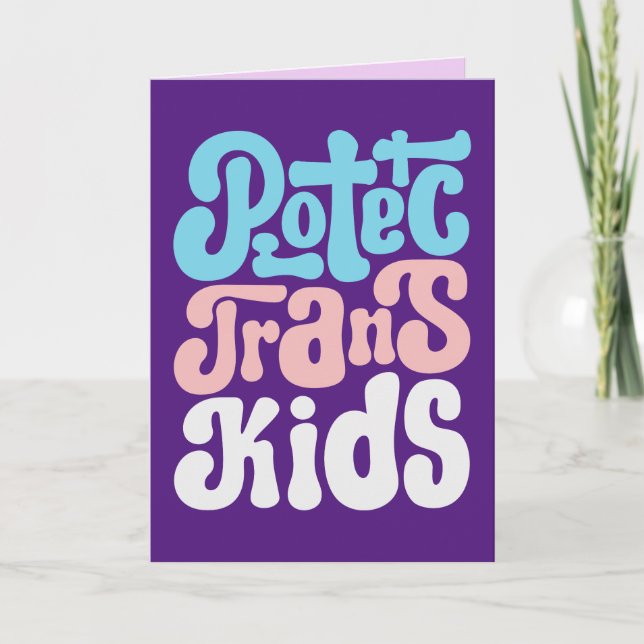Protect Trans Kids Greeting Card (Blank) (Front)