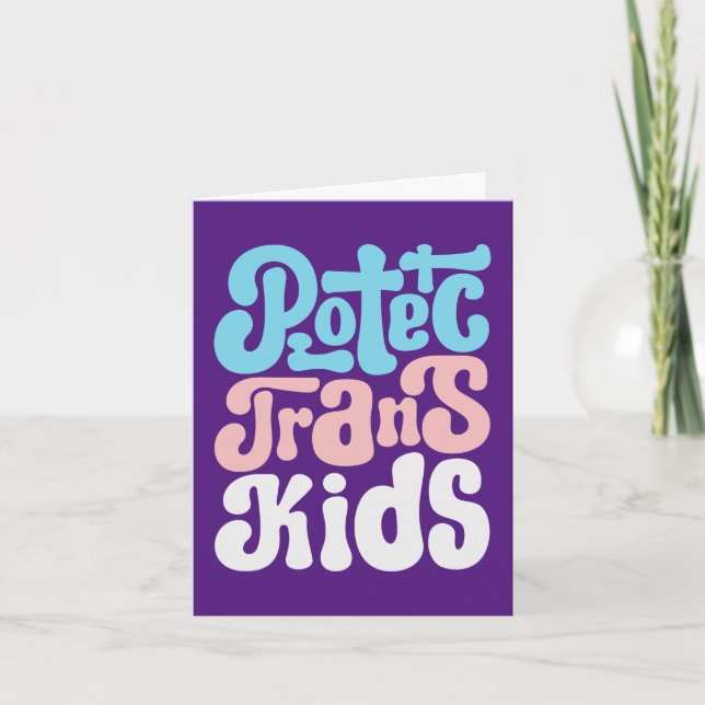 Protect Trans Kids Greeting Card (Blank) (Front)