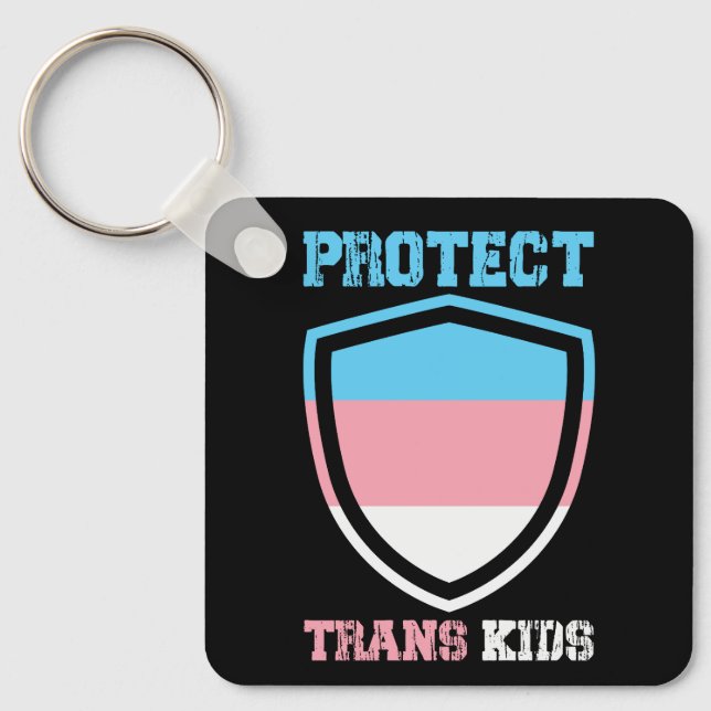 Protect Trans Kids Key Ring (Front)