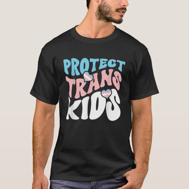 Protect Trans Kids LGBT Pride T Shirt (Front)