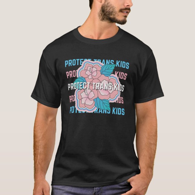 Protect Trans Kids  LGBTQ Ally Trans Live Matter P T-Shirt (Front)