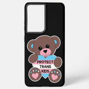 Protect Trans Kids Pride Flag Teddy Bear Samsung Galaxy Case