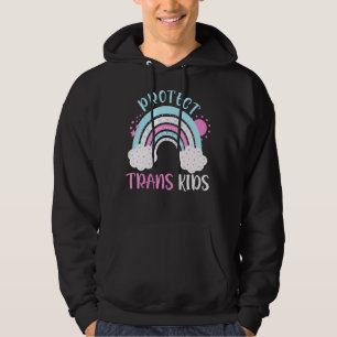 Protect Trans Kids Rainbow Flag Clothing Hoodie