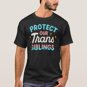 Protect Trans Kids Siblings  Transgender Pride Lgb T-Shirt