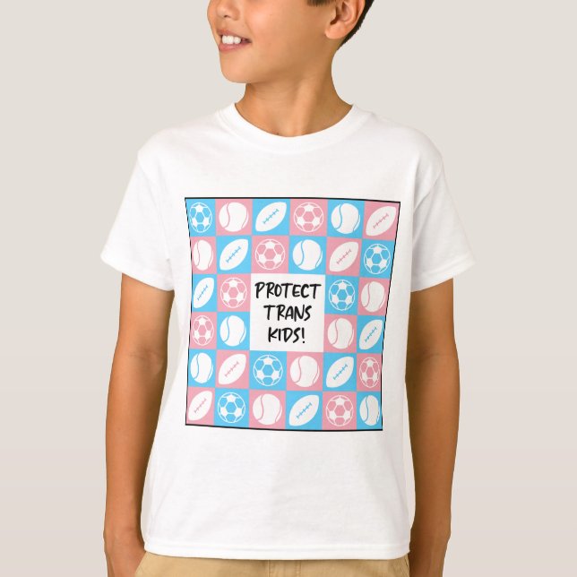Protect Trans Kids Sports Student Athletes T-Shirt (Front)