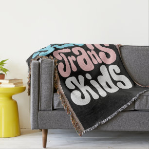 Protect Trans Kids Throw Blanket