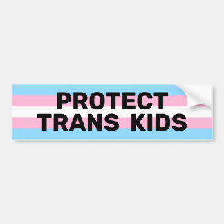 Protect Trans Kids | Trans Flag Bumper Sticker