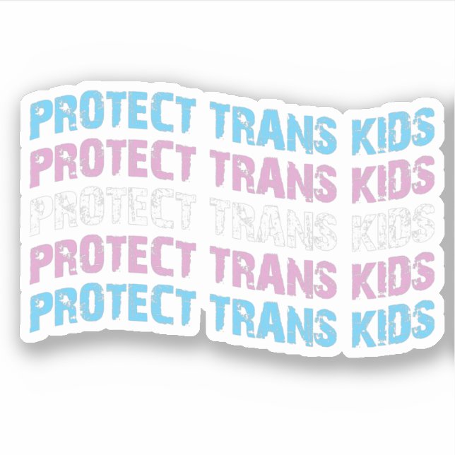 Protect Trans Kids - Trans Flag Wave (Front)