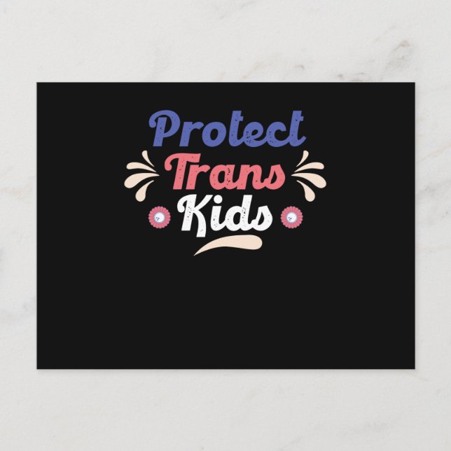 Protect Trans Kids Transgender Flag LGBTI Postcard (Front)
