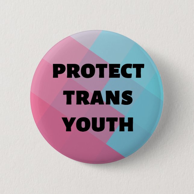 Protect Trans Youth LGTBQ Gender Diversity Button (Front)