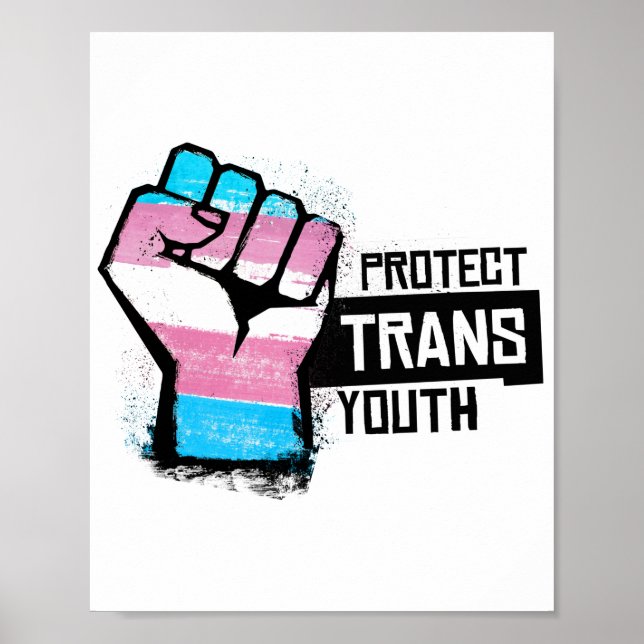 Protect Trans Youth - Pride Fist Poster (Front)