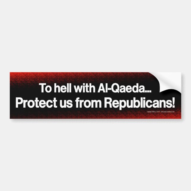 Protect us from Republicans Bumper Sticker (Front)