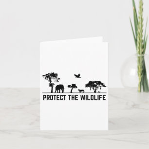 Protect Wildlife Safari Animal Conservancy Nature  Card