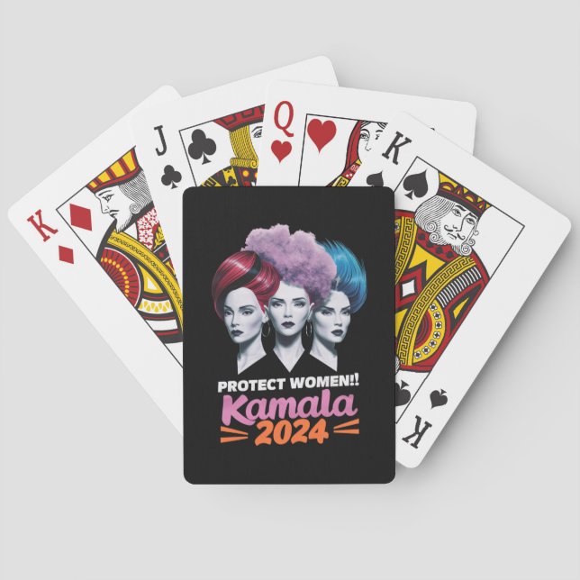 Protect Women Kamala 2024 Election 2024 Playing Cards (Back)