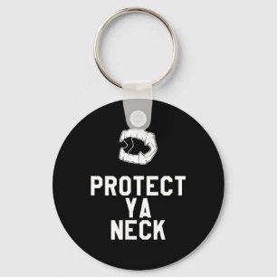 Protect Ya Neck Funny Halloween Vampire Teeth Key Ring