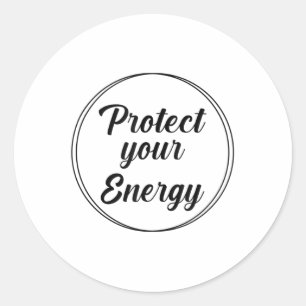 Protect Your Energy Mental Health Awareness Suppor Classic Round Sticker