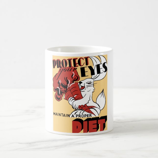 Protect Your Eyes Maintain A Proper Diet -- WPA Coffee Mug (Center)