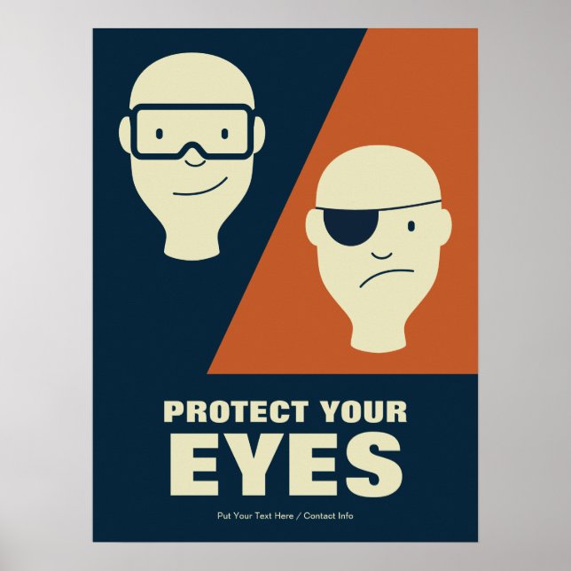 Protect Your Eyes Workspace Safety Retro Poster (Front)