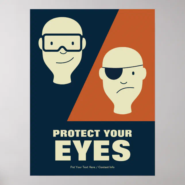 Protect Your Eyes Workspace Safety Retro Poster | Zazzle