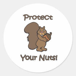 Protect Your Nuts Classic Round Sticker
