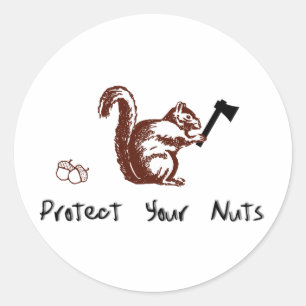 Protect Your Nuts Classic Round Sticker