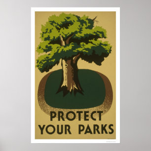 Protect Your Parks 1938 WPA Poster