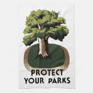 Protect Your Parks Tea Towel