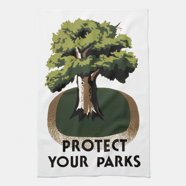 Protect Your Parks Tea Towel (Vertical)