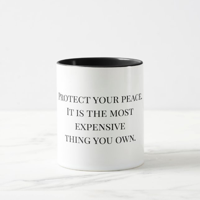 Protect Your Peace - Inspirational Quote Mug (Center)