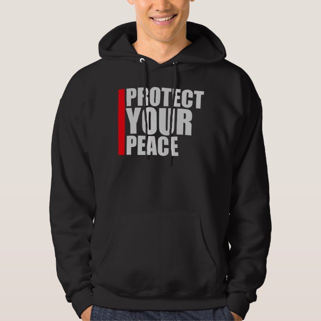 Protect Your Peace Mental Health Wellness Mindful Hoodie (Front)