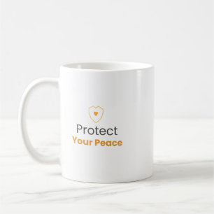 Protect Your Peace Minimal Quote Mug