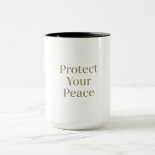 Protect Your Peace Minimal Self-Care Mug
