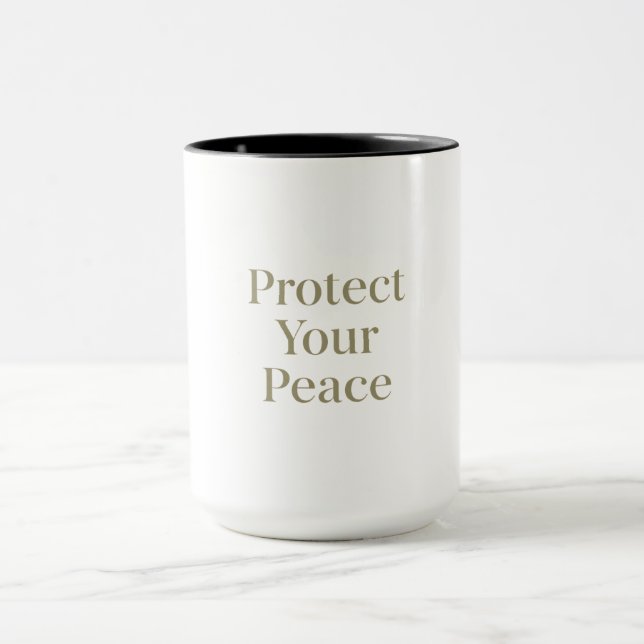 Protect Your Peace | Minimal Self-Care Mug (Center)
