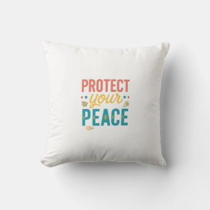 Protect Your Peace – Minimalist Motivational Cushion