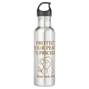 Protect Your Peace — Minimalist Self-Care Quote 710 Ml Water Bottle