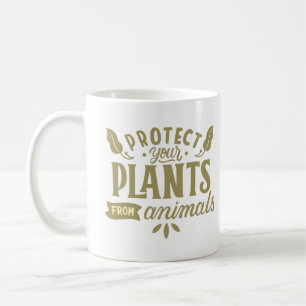 protect your plants from animals coffee mug