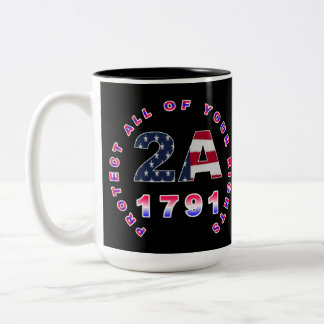 Protect your rights 2A Two-Tone Coffee Mug