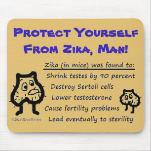 Protect Yourself From Zika Man by RoseWrites Mouse Mat