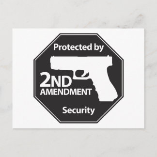 Protected by 2nd Amendment Postcard