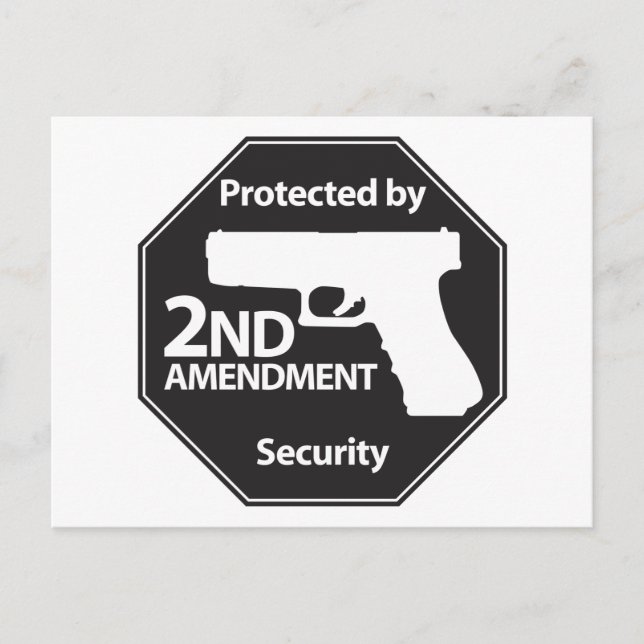 Protected by 2nd Amendment Postcard (Front)