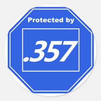 Protected by 357 classic round sticker