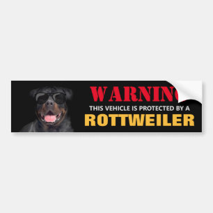 Protected by a Rottweiler Bumper Sticker
