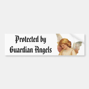 Protected by Angels Bumper Sticker